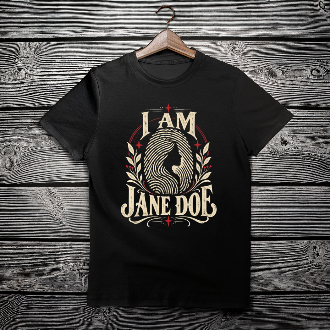 I Am Jane Doe Fingerprint Portrait Shirt
