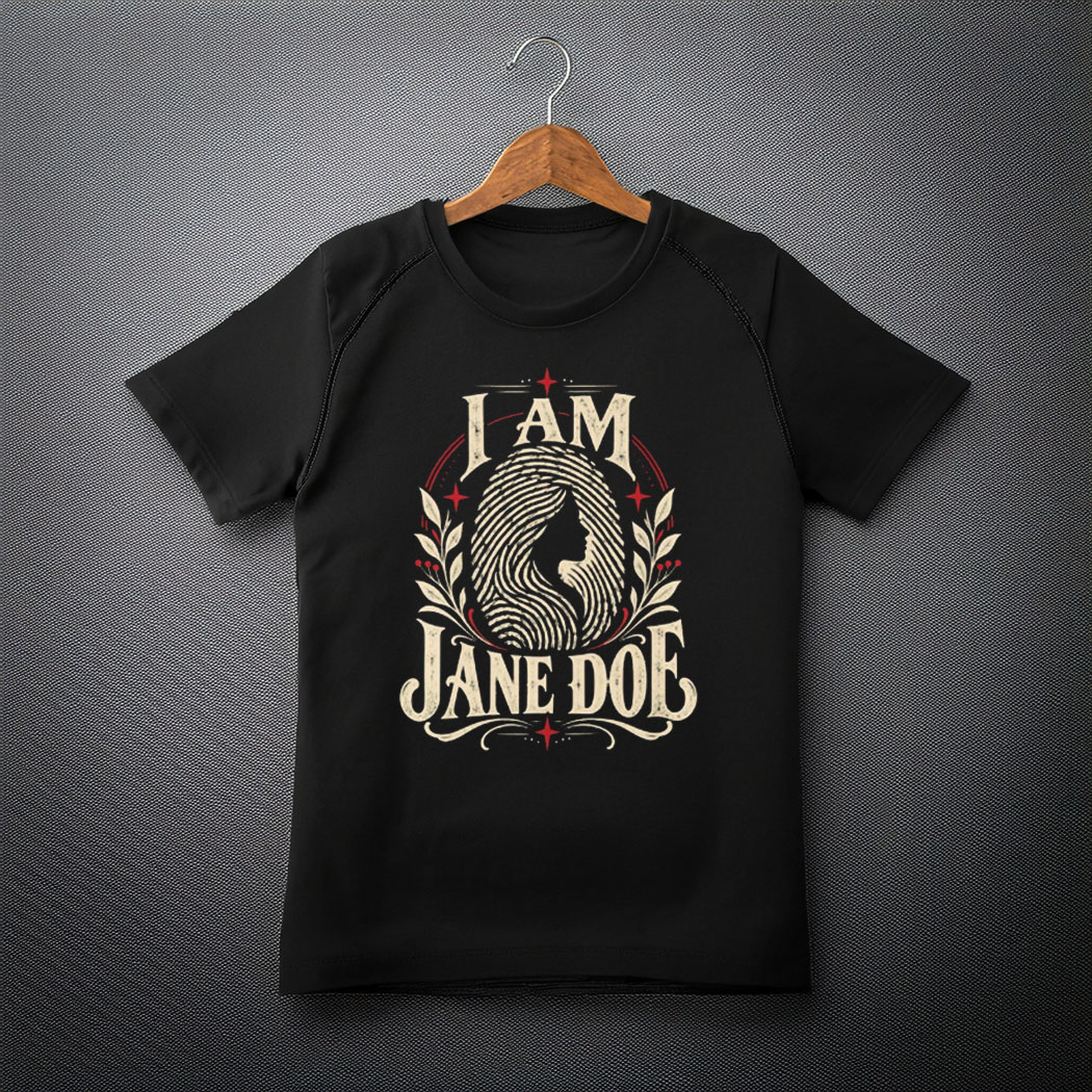 I Am Jane Doe Fingerprint Portrait Shirt