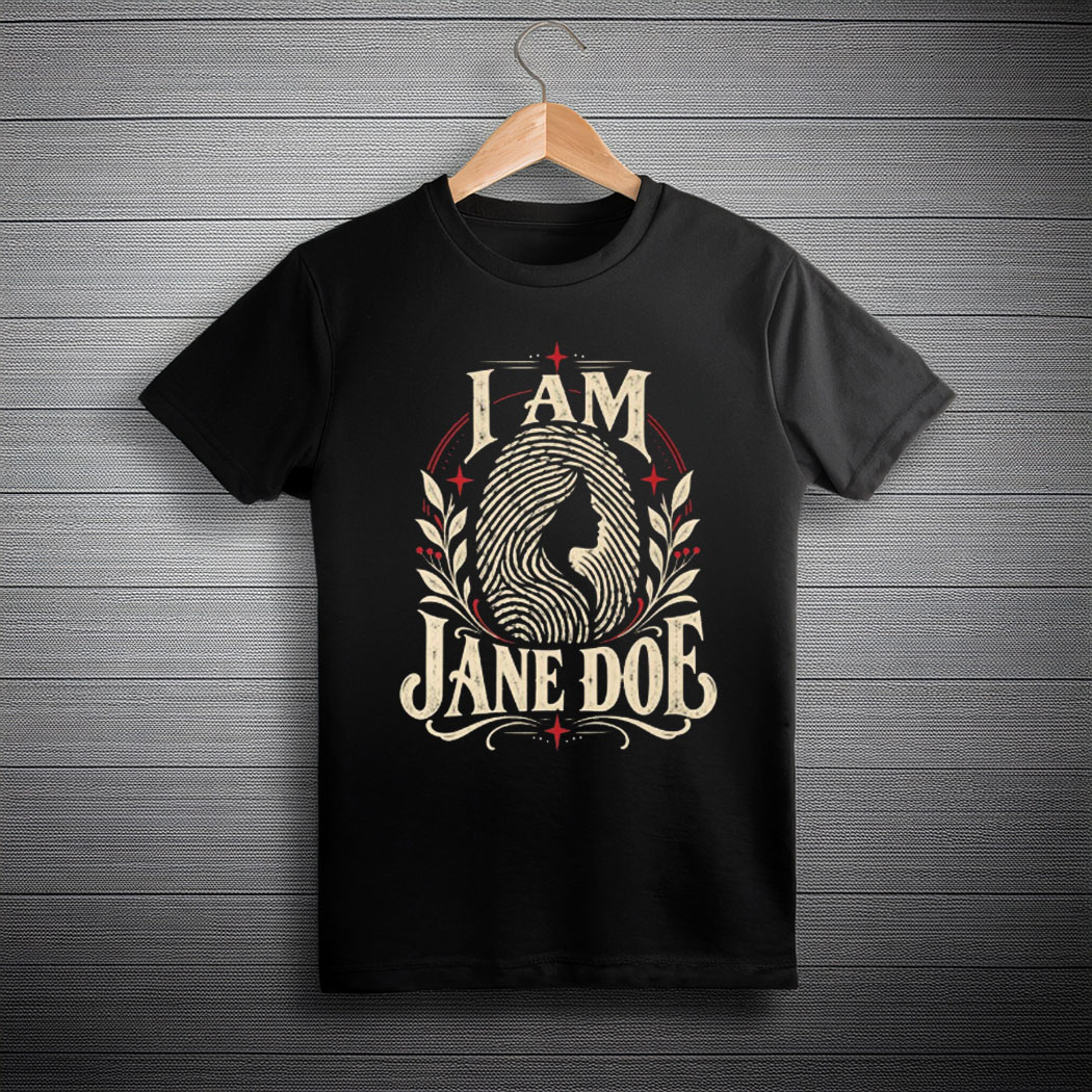 I Am Jane Doe Fingerprint Portrait Shirt