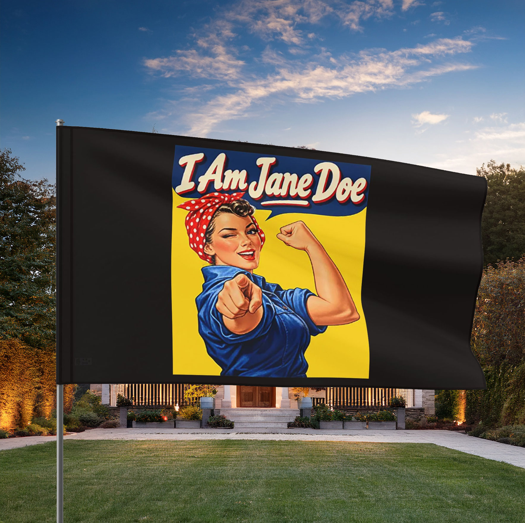 I Am Jane Doe Flag Feminist Vintage Pin Up We Can Do It