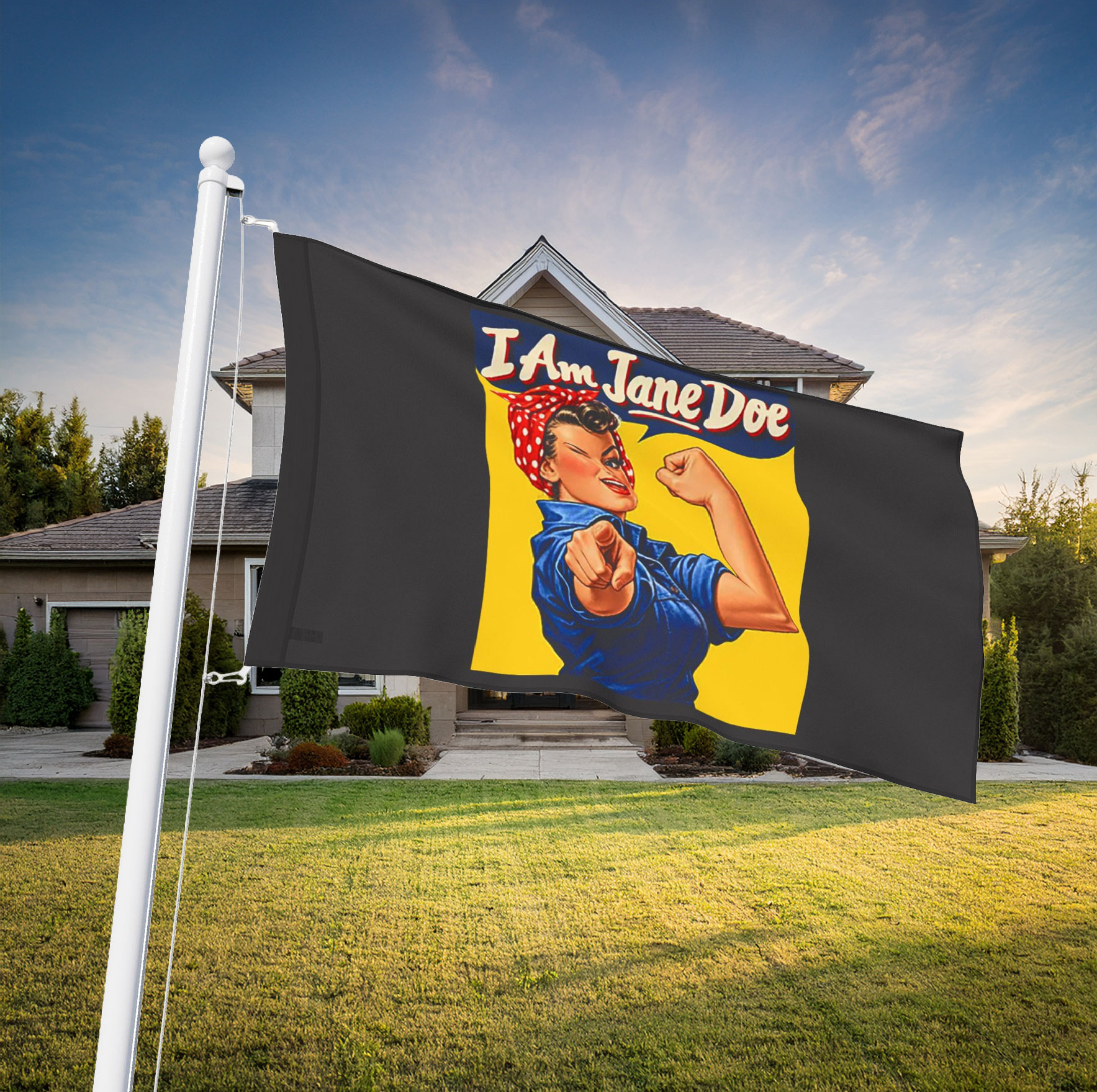 I Am Jane Doe Flag Feminist Vintage Pin Up We Can Do It