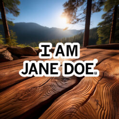 I Am Jane Doe Identity Anonymous Legal Sticker