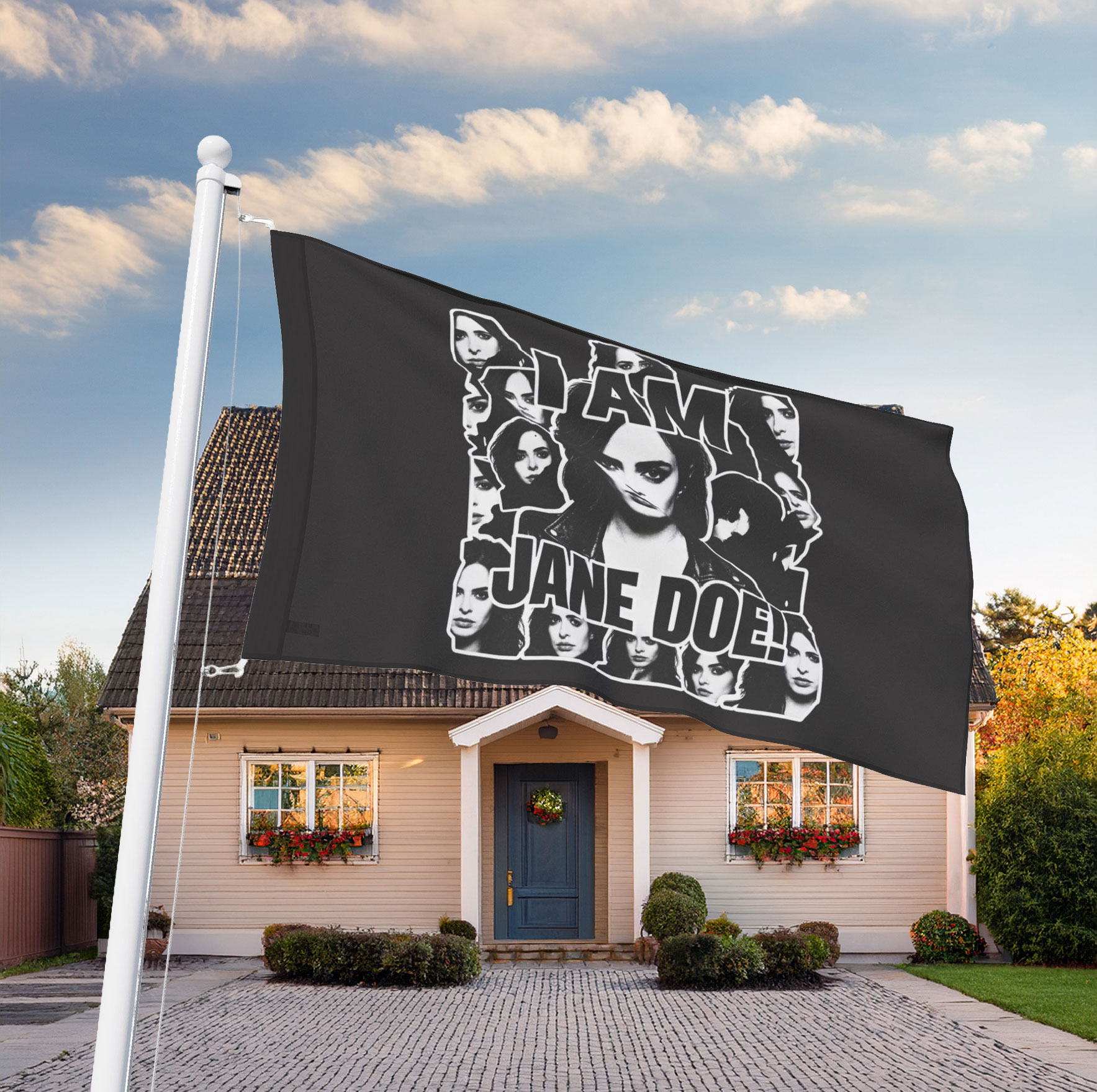 I Am Jane Doe Portrait Flag