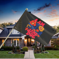 I Am Jane Doe Retro Floral Feminist Flag