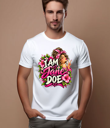 I Am Jane Doe Womens Empowerment Believe Survivors Pink Floral Shirt