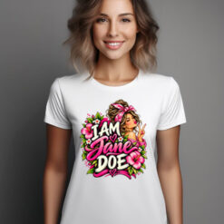 I Am Jane Doe Womens Empowerment Believe Survivors Pink Floral Shirt