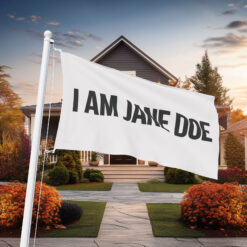 Jane Doe Minimalist Graphic Flag