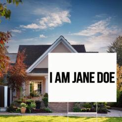 Jane Doe Minimalist Graphic Yard Sign